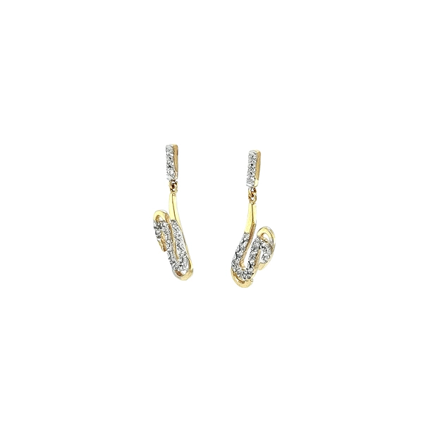 Gold-Ohrringe mit Zirkonen