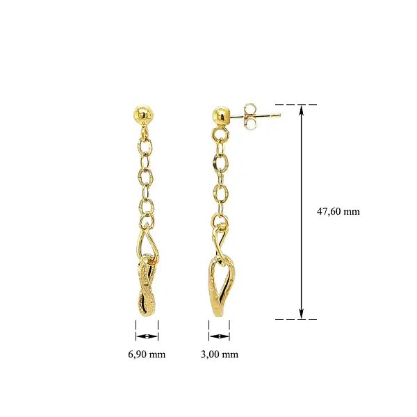 Goldfarbene Ohrringe mit Anhänger