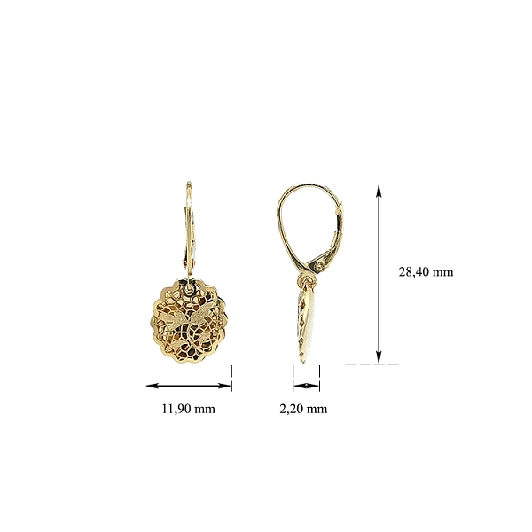 Goldfarbene Ohrringe mit Anhänger