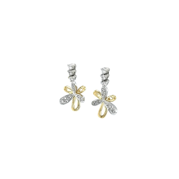 Ohrringe mit Zirkonen in Gold