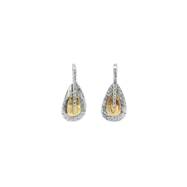 Ohrringe mit Zirkonen in Gold