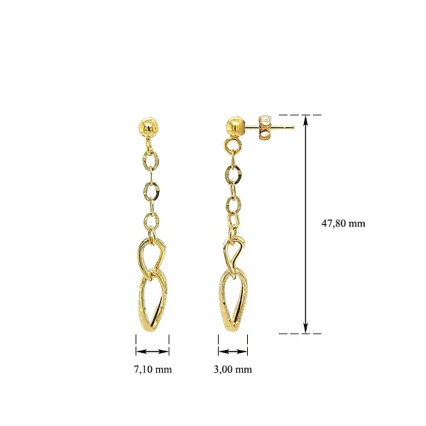 Goldfarbene Ohrringe mit Anhänger