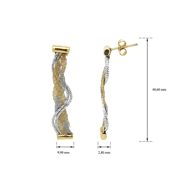 Ohrringe aus Kombinationsgold