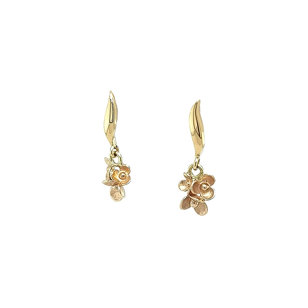 Gold-Ohrringe Blumen