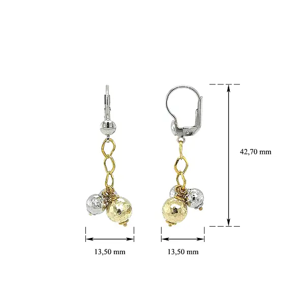 Ohrringe aus Kombinationsgold