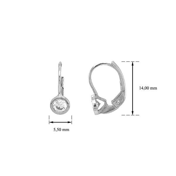 Gold-Ohrringe mit Zirkonen