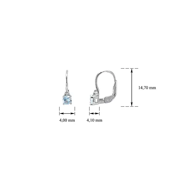 Weißgold-Topas-Ohrringe
