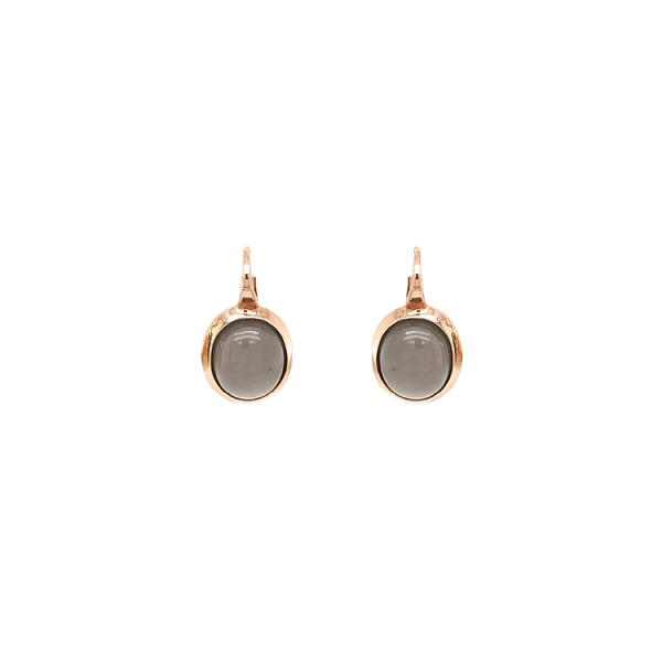 Gold-Ohrringe mit Quarz