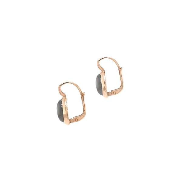 Gold-Ohrringe mit Quarz
