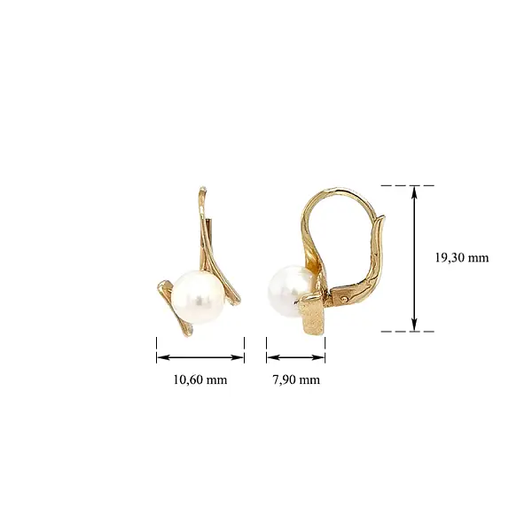 Goldohrringe mit Perle