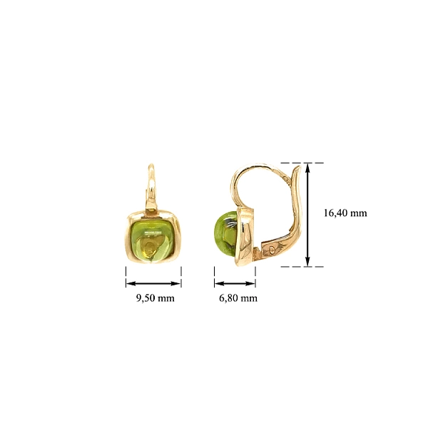 Gold-Ohrringe mit Peridot