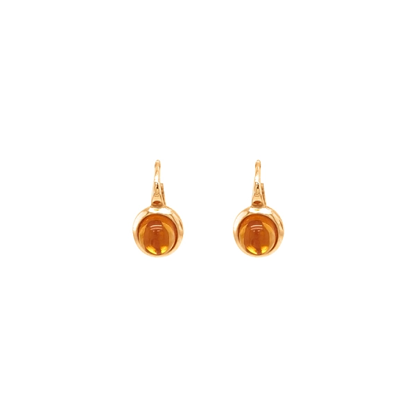 Gold-Ohrringe mit Quarz