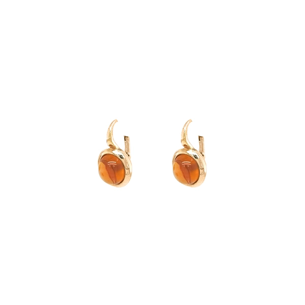 Gold-Ohrringe mit Quarz