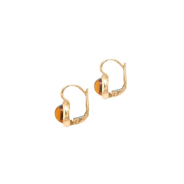 Gold-Ohrringe mit Quarz