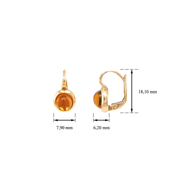 Gold-Ohrringe mit Quarz