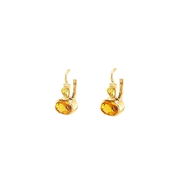 Gold-Ohrringe mit Zirkonen