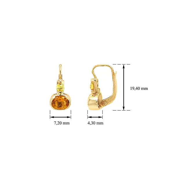 Gold-Ohrringe mit Zirkonen