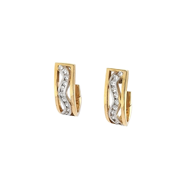 Gold-Ohrringe mit Zirkonen