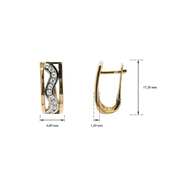 Gold-Ohrringe mit Zirkonen