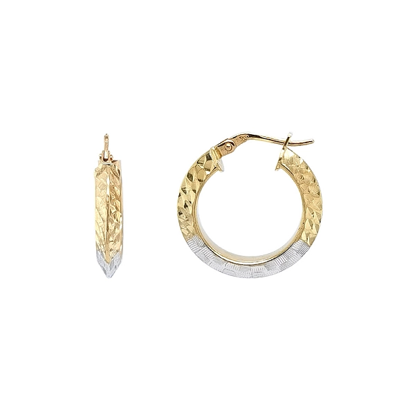 Elegante Creolen aus Bicolor-Gold
