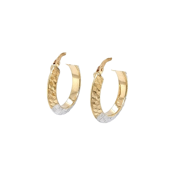 Elegante Creolen aus Bicolor-Gold