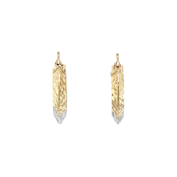 Elegante Creolen aus Bicolor-Gold