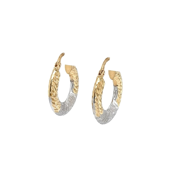 Elegante Creolen aus Bicolor-Gold