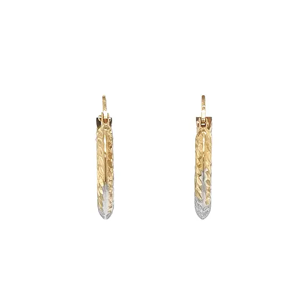 Elegante Creolen aus Bicolor-Gold