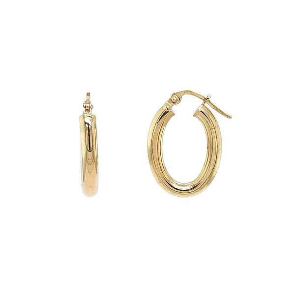 Elegante ovale Ohrringe aus Gelbgold