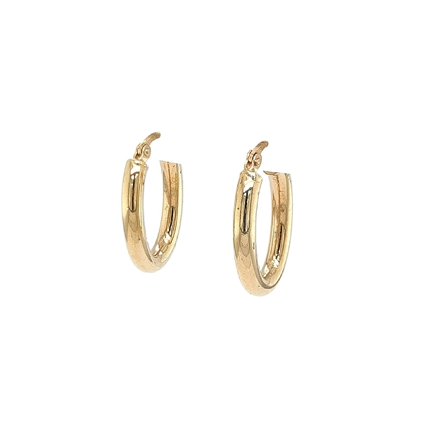 Elegante ovale Ohrringe aus Gelbgold