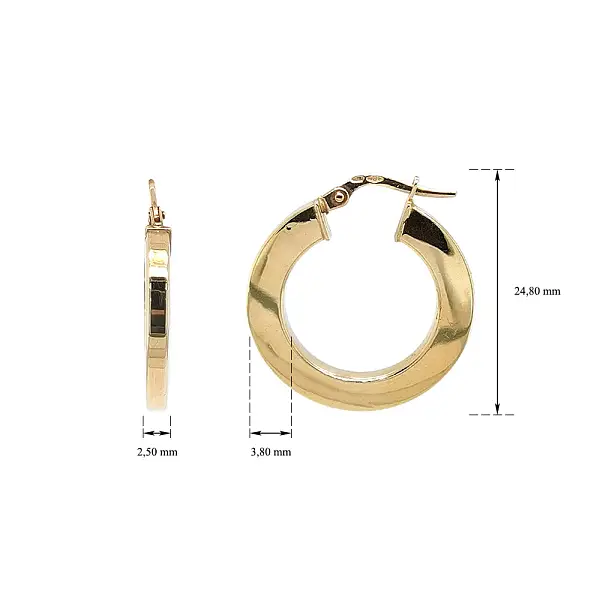 Elegante Goldcreolen