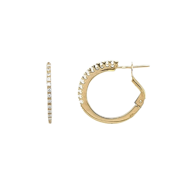Goldene Creolen mit Zirkonia