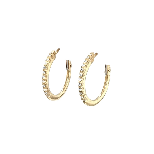 Goldene Creolen mit Zirkonia