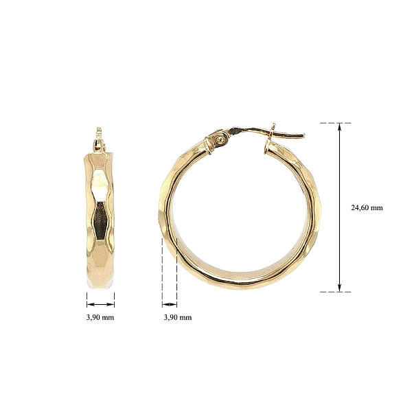 Ohrringe aus Gold mit feinem, strukturiertem Design