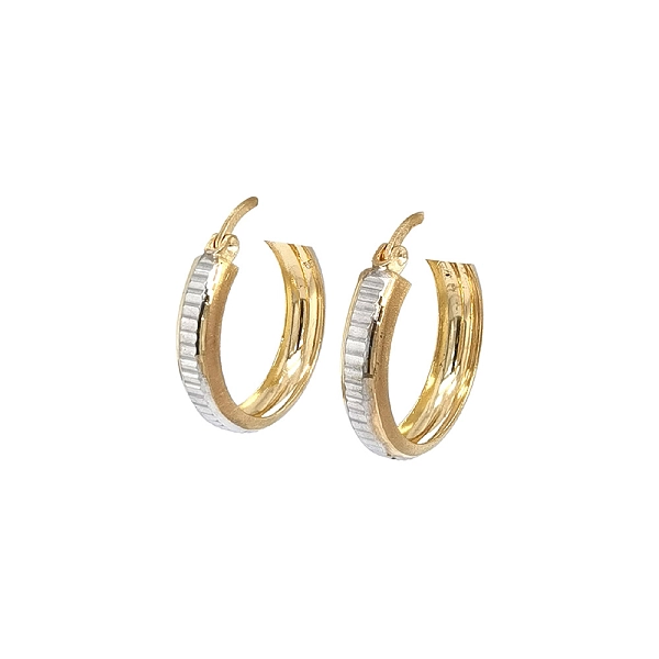Elegante Creolen aus Bicolor-Gold
