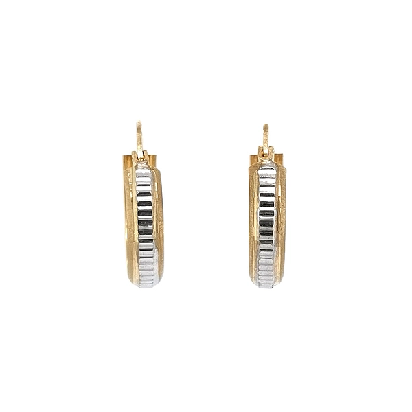 Elegante Creolen aus Bicolor-Gold