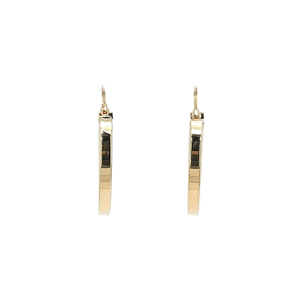 Gold Oval Runde Ohrringe mit Bar Verschluss