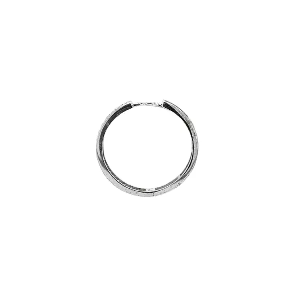 Runde Ohrringe mit Zirkonen aus Weißgold