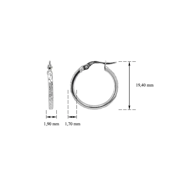 Runde Weißgold-Ohrringe