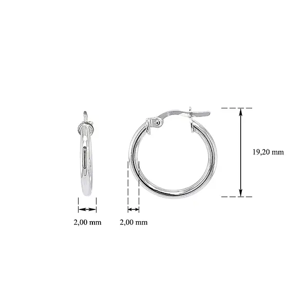 Runde Weißgold-Ohrringe