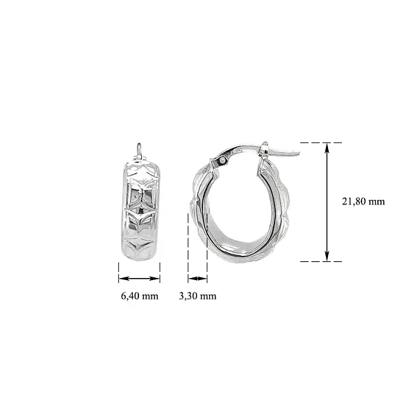 Runde Weißgold-Ohrringe