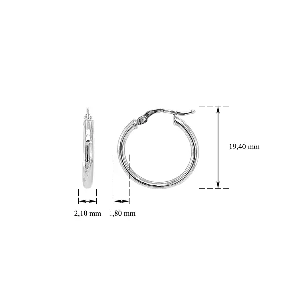 Runde Weißgold-Ohrringe