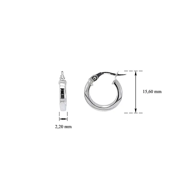 Runde Weißgold-Ohrringe