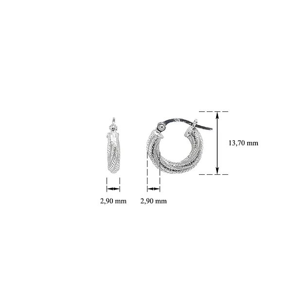 Runde Weißgold-Ohrringe