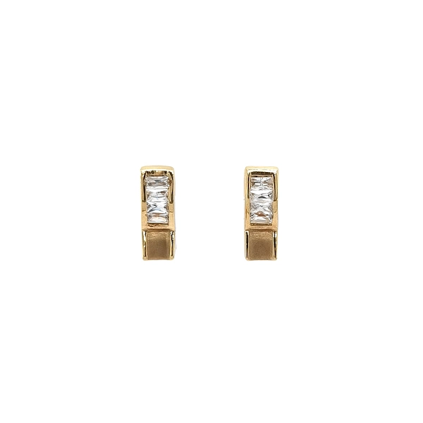 Gold-Ohrringe mit Zirkonen