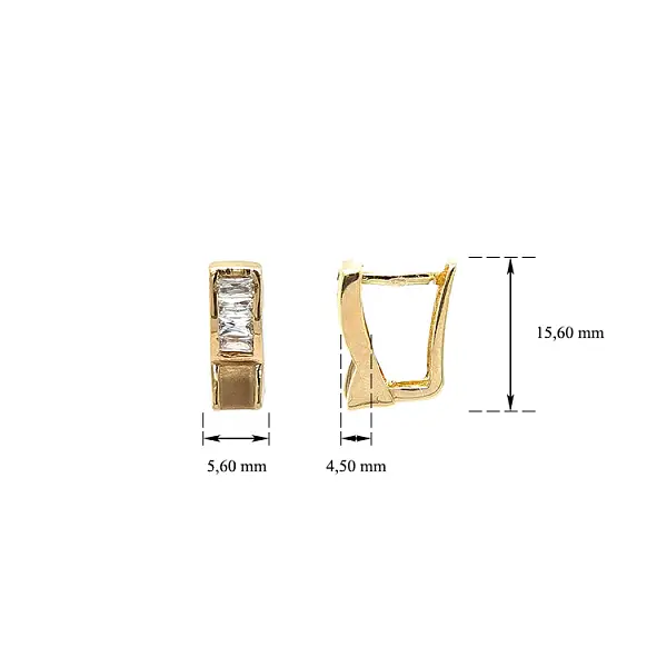 Gold-Ohrringe mit Zirkonen