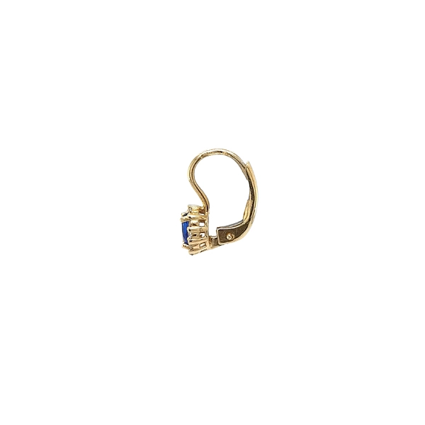Gold-Ohrringe mit Saphir