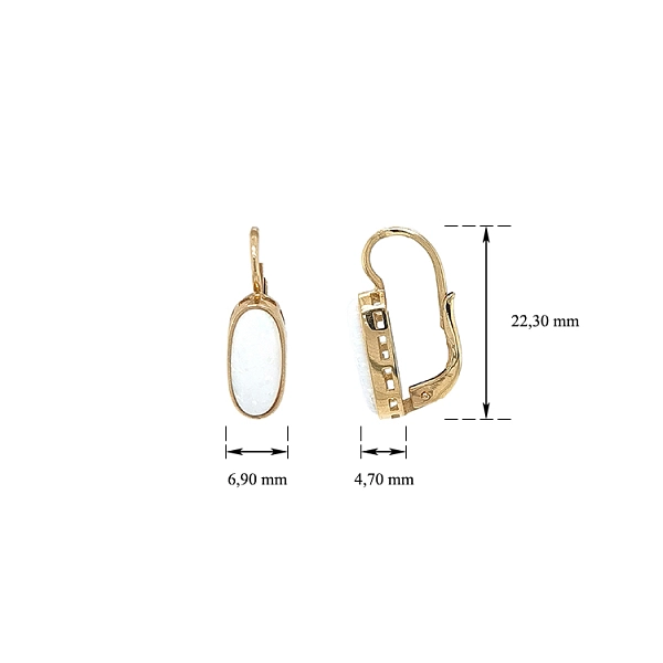 Gold-Ohrringe mit Opal
