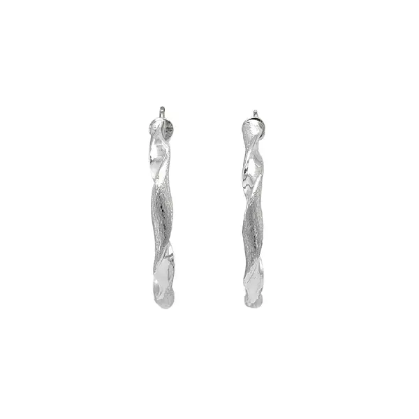 Runde Weißgold-Ohrringe