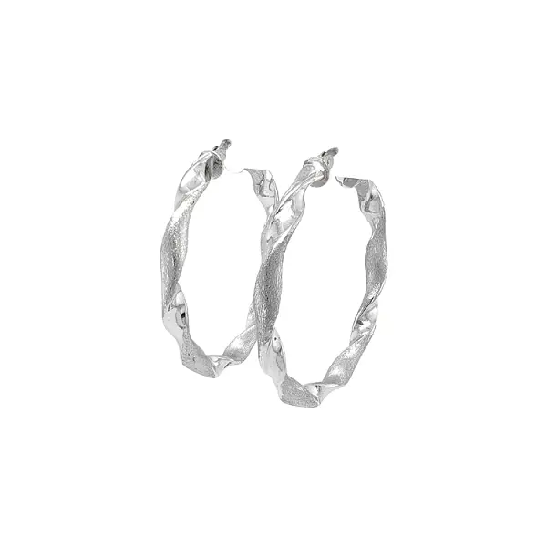 Runde Weißgold-Ohrringe